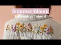 Summer bloom embroidery tutorial