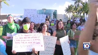 Local advocates march and hold demonstrations supporting both sides of abortion debate