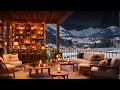Relaxing Jazz Instrumental Music ⛄ Cozy Winter Night at a Warm Coffee Shop