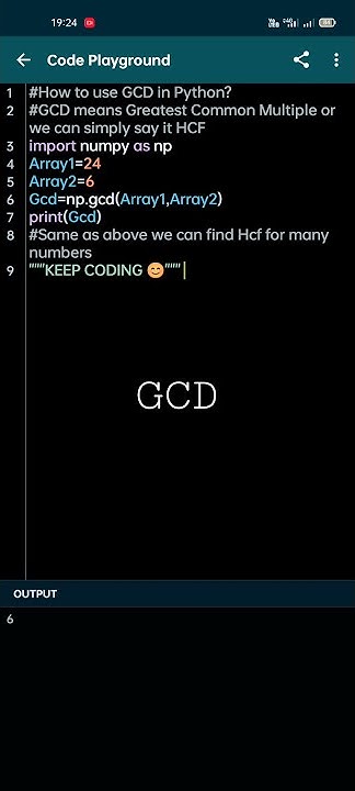 HOW TO USE GCD IN PYTHON?🤔 #pythonforbeginners #coding #shorts - YouTube