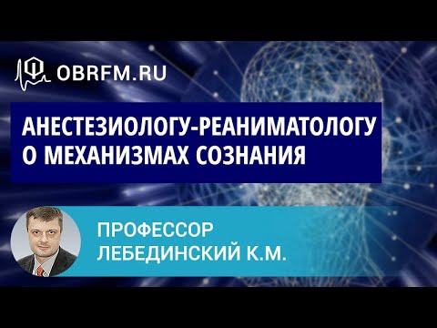 Профессор Лебединский К.М.: Что нужно знать анестезиологу-реаниматологу о механизмах сознания?