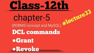 DCL commands in SQL