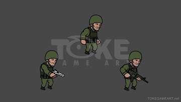 Green Army Guy - 2D Character Sprite