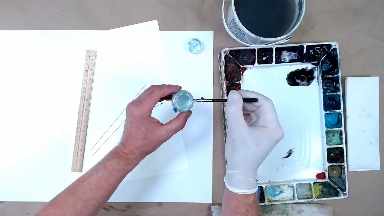 How to Apply Masking Fluid with a Ruling Pen - A Watercolor Tutorial 