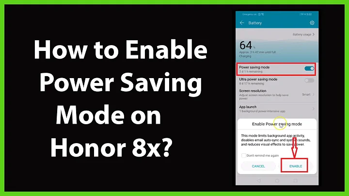How to Enable Power Saving Mode on Honor 8x?