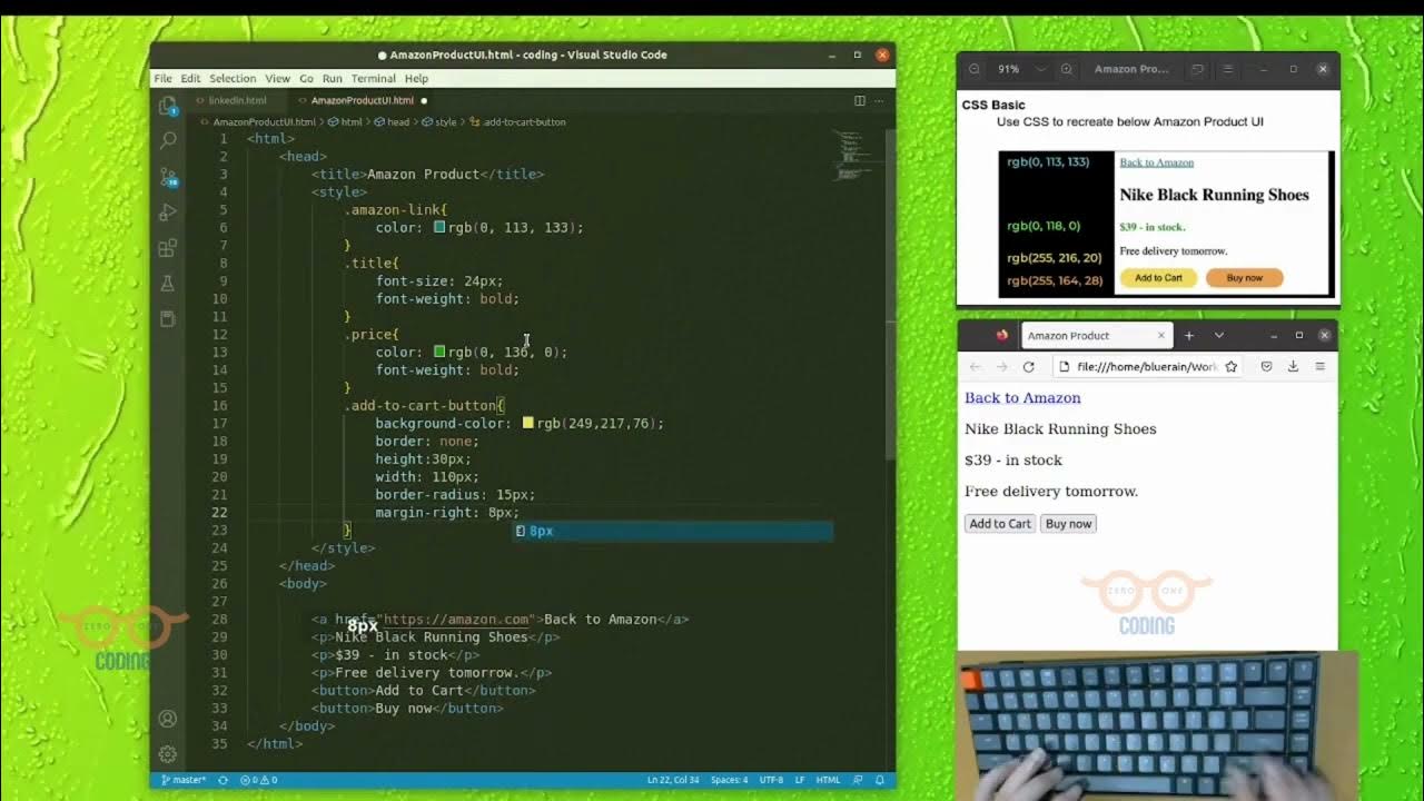 Basic HTML CSS | How to Code Amazon Product UI - YouTube