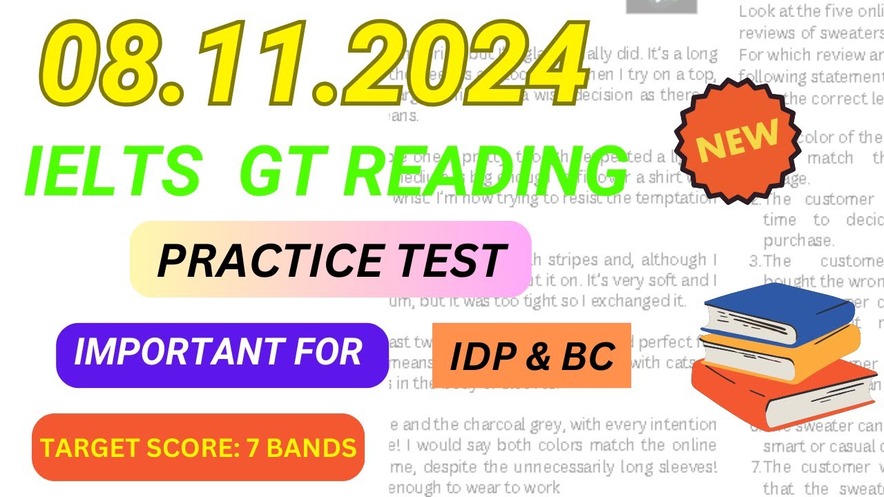 ielts reading practice test 2024 with answers | 8 november - YouTube
