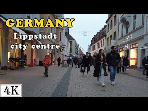 Walking in the last day of the year 2022, Lippstadt city centre 4K