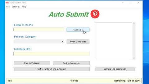 Auto Submit Pins to Pinterest and Instagram