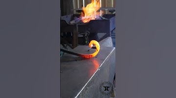 Forging a Fluted Scroll #shorts