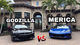 Nissan GTR R35  vs. Chevrolet Corvette C8 | What icon wins