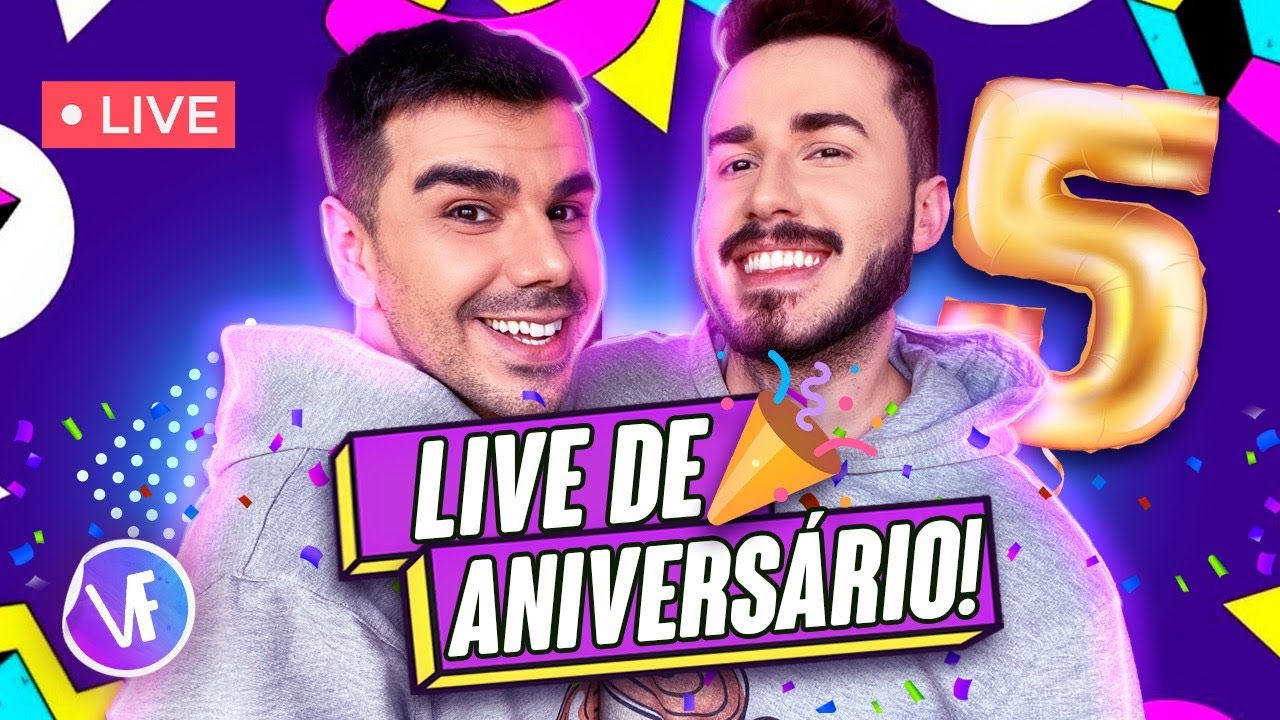 LIVE ESPECIAL DE 5 ANOS DO CANAL!| Virou Festa