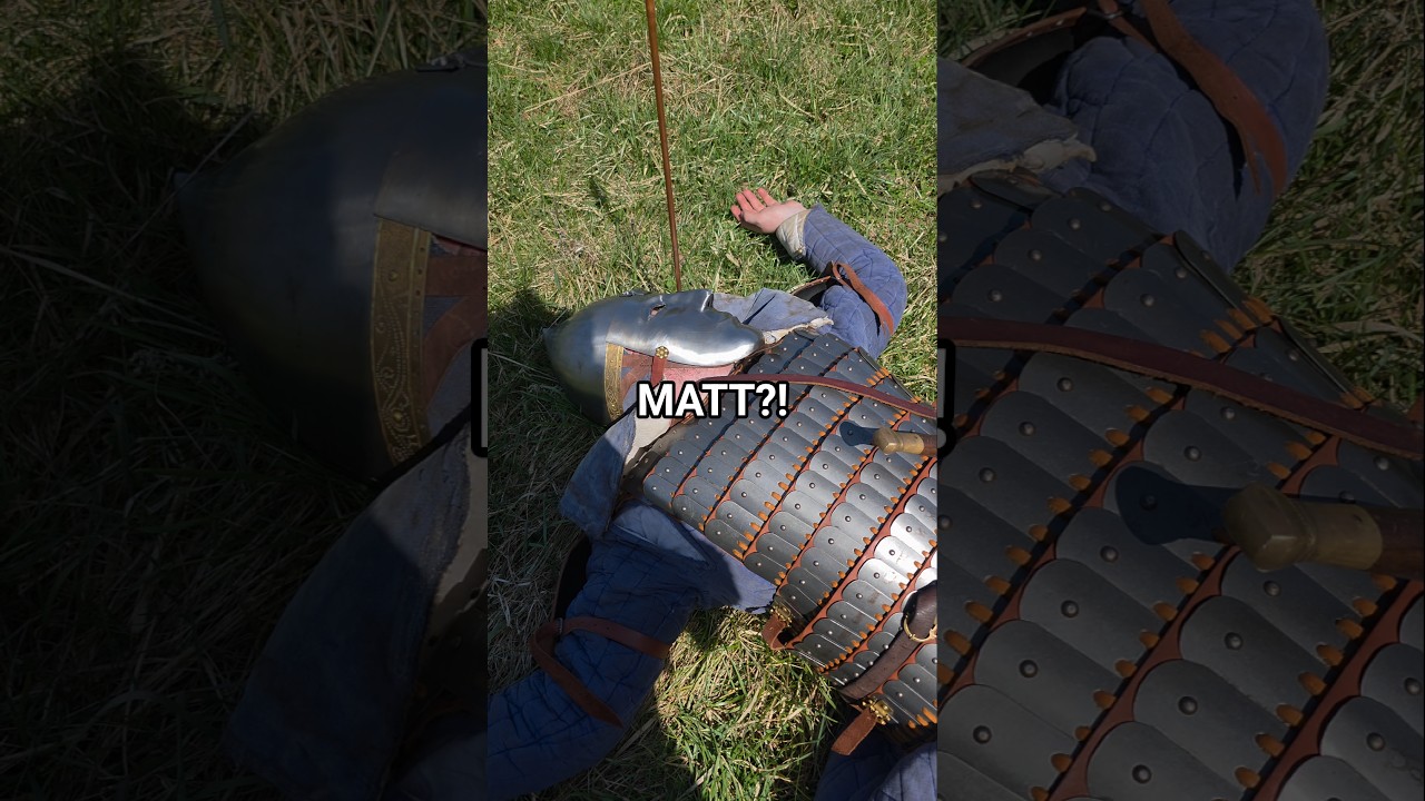 "Hey I think there's something in your eye there" 😂😂😂 #byzantine #mongol #medieval #armor #collab