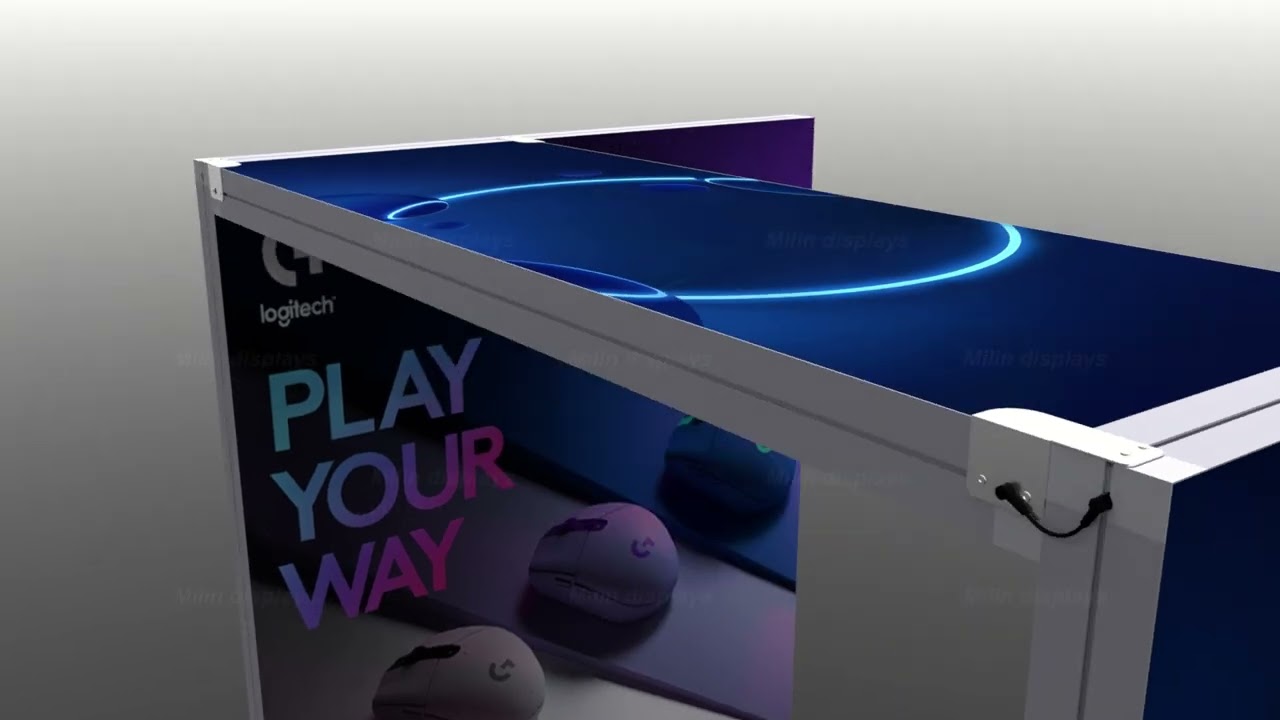 10x10  SEG  LED Light  Box Displays  for Trade Show with Archway Counter Top