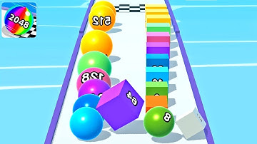 Ball Run 2048 Merge Number ! MAX LEVELS Gameplay Walkthrough New Update Part 37 android, ios