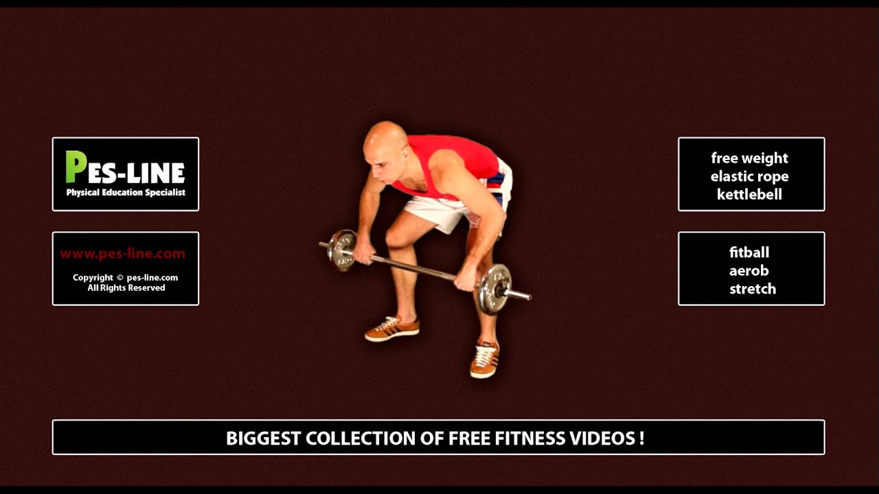 Döntött Törzsű Evezés Rúddal Széles Fogásban - Bent Over Row with a ...