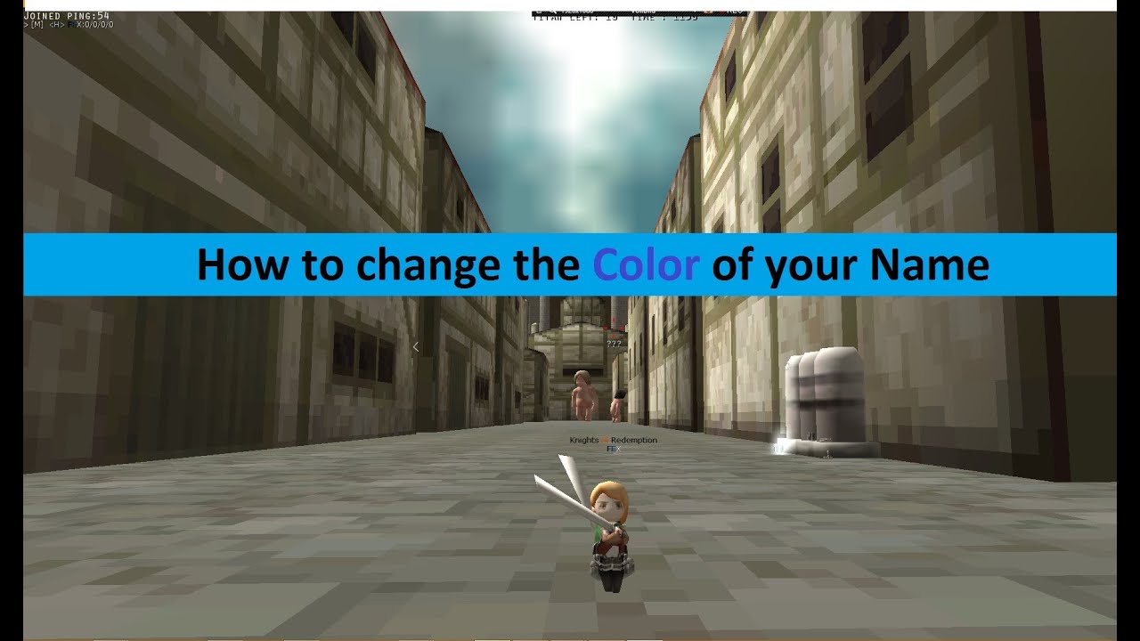 [AOTTG] How to change the colors of your name [Link in Description]* 10 ...