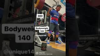 380 back squat at 140 bodyweight