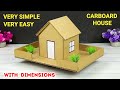 Cardboard House Very Simple &amp; Very Easy | DIY Cardboard House Model Making for School Project #diy