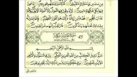 سوره الجاثية رواية قالون عن بافع علي الحذيفي