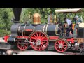 ExpoRail steam locomotive 2-2-2 John Molson turntable demonstration (16-Aug-2015)