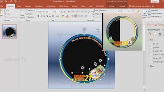 How to Create Facebook Profile Picture Frame using Microsoft Powerpoint | step by step tutorial screenshot 5