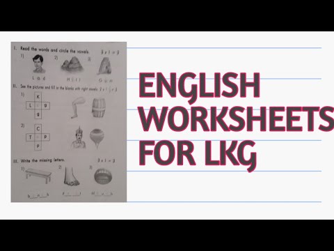 lkg kg 1 english worksheets unit i ii iii english worksheets for kids youtube