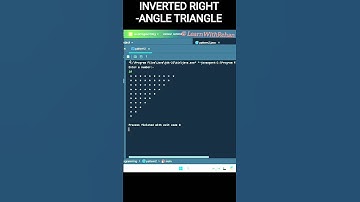 Java Program to Print an Inverted Right-Angle Triangle Pattern | Pattern Printing in Java#coding
