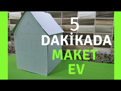 MAKET EV YAPIMI / MODEL HOUSE KOLAY EV YAPIMI/ MİMARİ TASARIM teknoloji tasarım/MUKAVVADAN/KARTONDAN