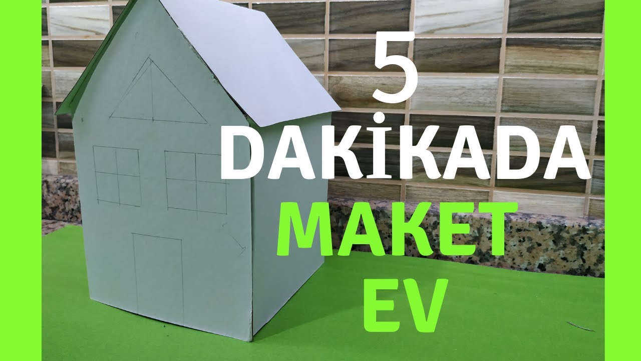 Maket Ev Yapimi Model House Kolay Ev Yapimi Mimari Tasarim Teknoloji Tasarim Mukavvadan Kartondan Youtube