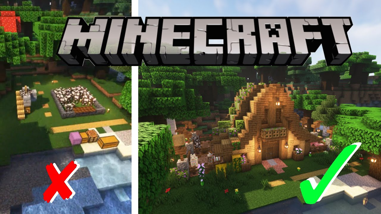 Minecraft Makeover Minecraft Makeover: Turning a Boring Cow Farm into a Masterpiece! - YouTube