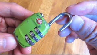setting combination on tsa lock