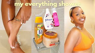 TROPICAL SUMMER SHOWER ROUTINE  | My Everything Shower | Affordable, MustHave Products | cheymuv