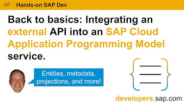 Integrating an external API into an SAP Cloud Application Programming Model service