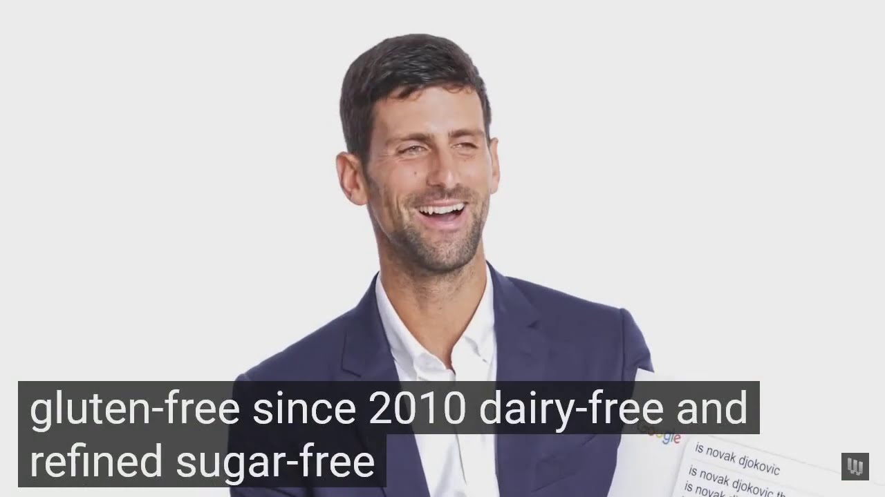 Novak Djokovic diet Gluten free, dairy free, sugar free, animal
