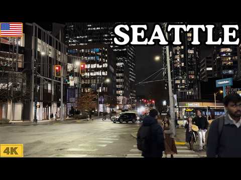 🌃 Seattle After Dark A SILENT Evening Walk in 4K 60fps 🇺🇸 Downtown Vibes | @Chyfum
