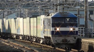 [まさかのALL30ft] 1050レEF210-320牽引コキ26車30ft以上のコンテナ満載!!