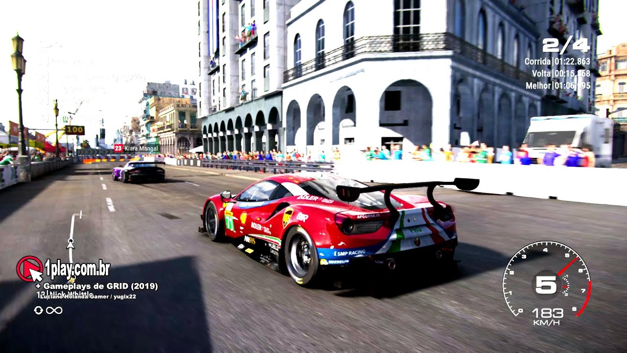 GRID (2019)! Ferrari 488 GTE (LA HABANA VIEJA SPRINT / GT SUPERCUP) Circuito de Rua em Havana, Cuba!