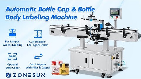ZONESUN ZS-TB260RA Tamper Evident Labels Round Jars Labeling Machine