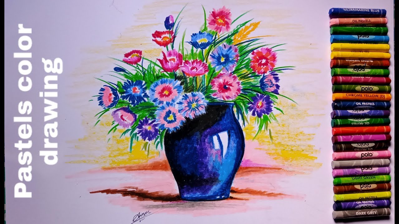 Featured image of post Oil Pastel Flower Vase Drawing