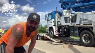🎶 Ya gots to pump it up 🎶 *Loading a 26 tonne concrete pump truckWww.Tonestruckinstories.com
