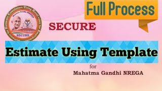 How To Use Template In Secure Soft | MGNREGA Estimate Online screenshot 4