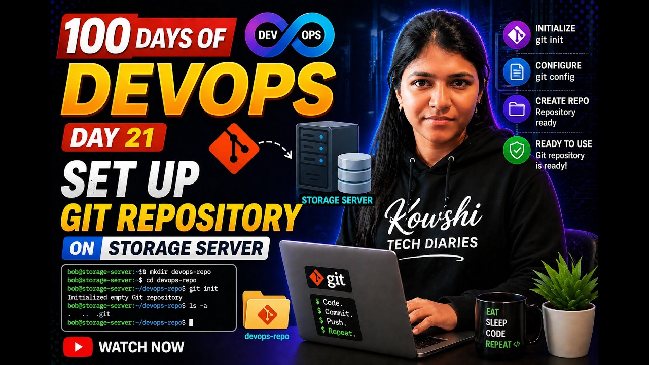 100 Days of DevOps Day 21 Set Up Git Repository on Storage Server # ...