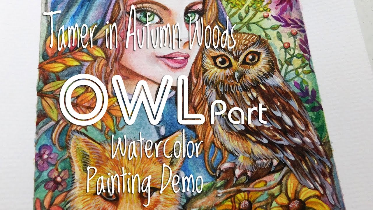 Watercolor Owl Part Painting Demo