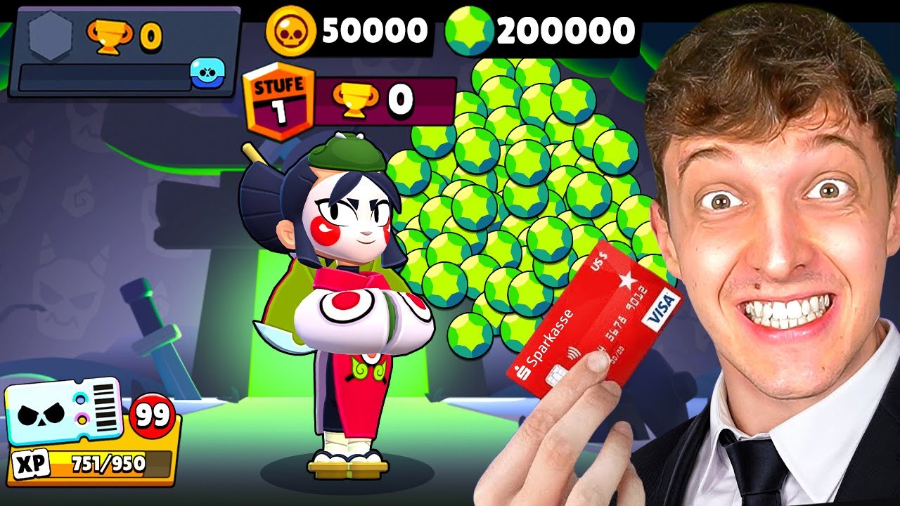 1 TAG BRAWL STARS als MULTI MILLIONÄR SPIELEN! 🤑 (eskaliert komplett..)