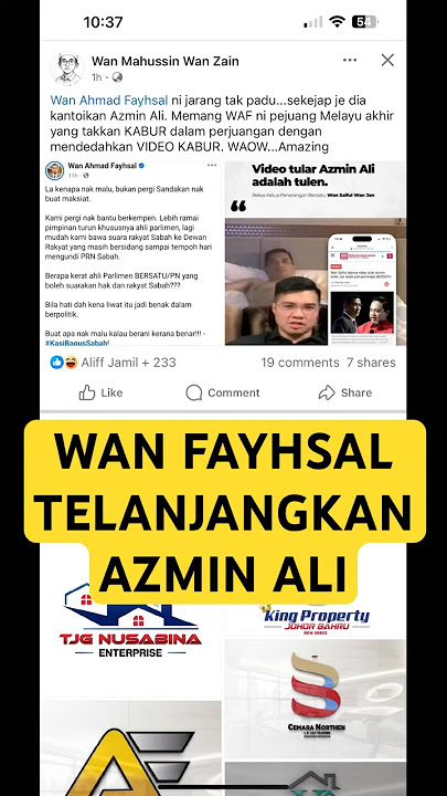 Wan Fayshal Telanjangkan Azmin Ali