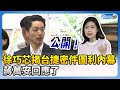 【全程字幕】徐巧芯曝台捷密件揭圖利內幕　蔣萬安回應了 @ChinaTimes