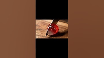 This Crystal Strawberry Looks TOO Real… and the Sound Is Insane【ASMR】 #relaxing#asmr