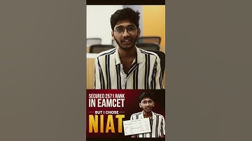Why NIAT, even after getting top rank in EAMCET @NIATIndia. #niat #eamcet