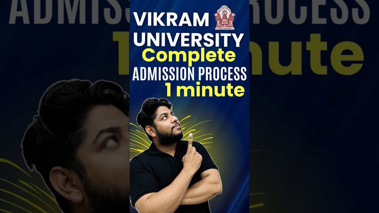 Vikram University Admission process in 1 Minute 🔥